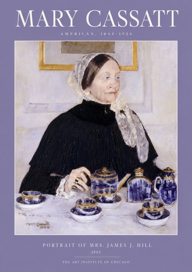 Mary Cassatt Portrait of Mrs. James J. Hill No2 - Affiche