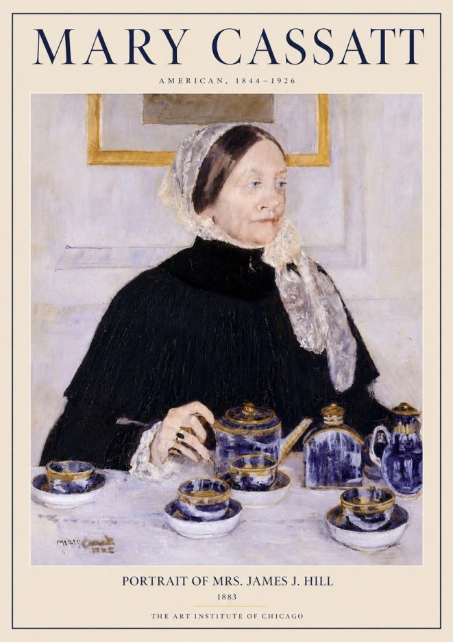 Mary Cassatt Portrait of Mrs. James J. Hill No3 - Affiche