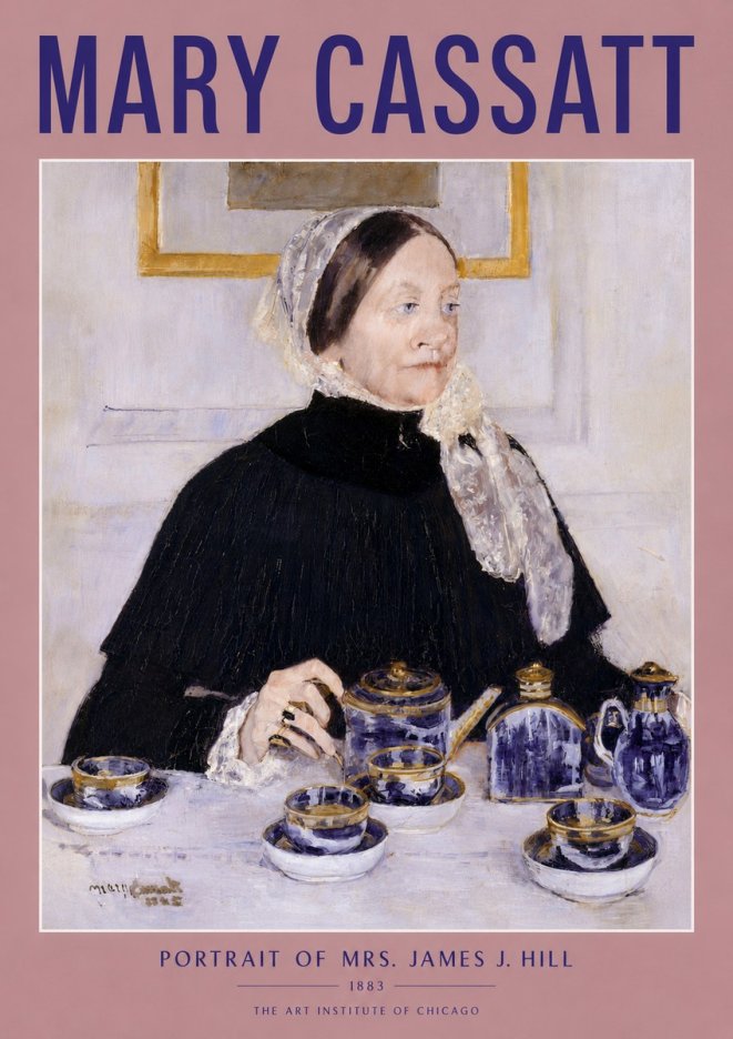 Mary Cassatt Portrait of Mrs. James J. Hill No4 - Affiche