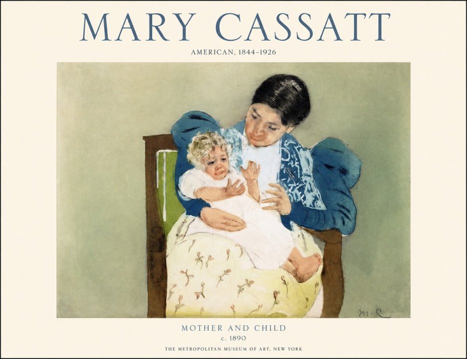 Mary Cassatt Mother and Child VIII No1 - Affiche