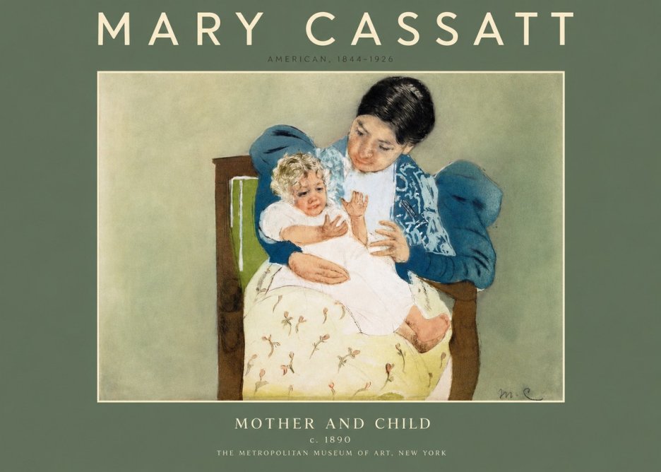 Mary Cassatt Mother and Child VIII No2 - Affiche