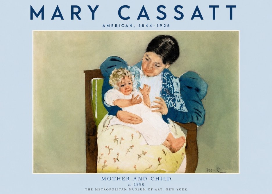 Mary Cassatt Mother and Child VIII No4 - Affiche