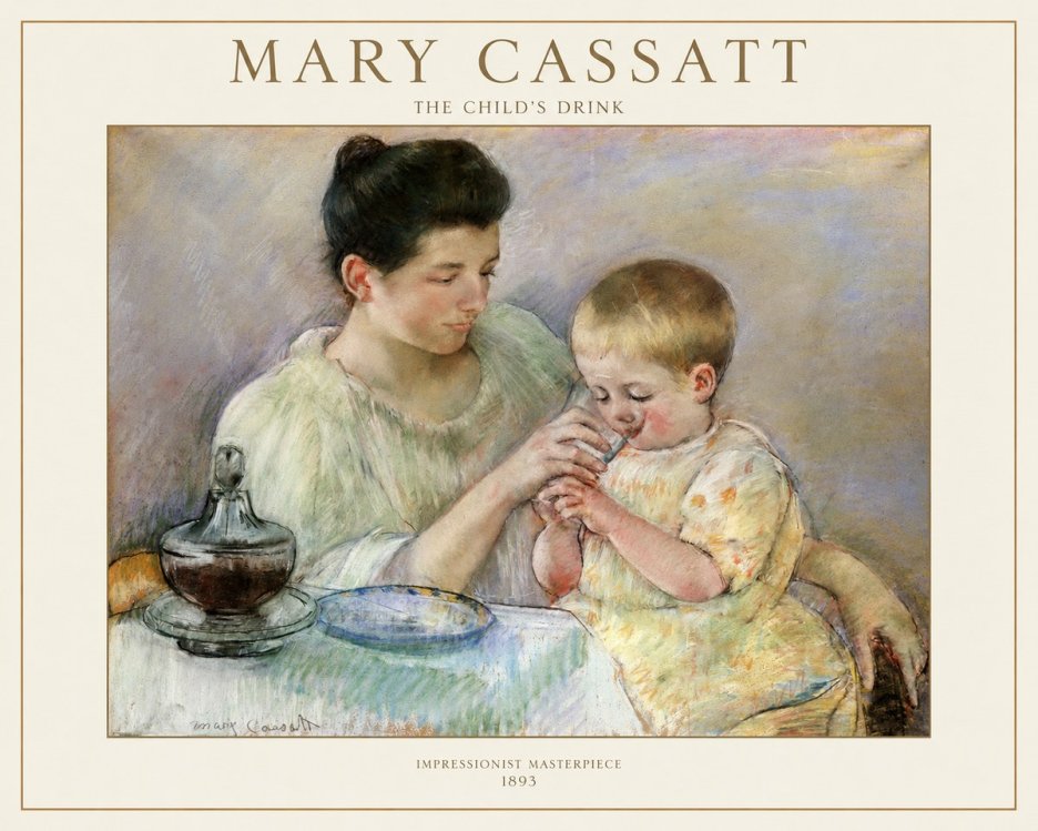 Mary Cassatt The Child's Drink No1 - Affiche