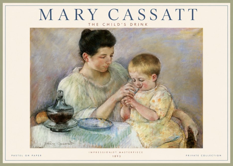 Mary Cassatt The Child's Drink No2 - Affiche