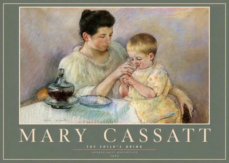 Mary Cassatt The Child's Drink No3 - Affiche