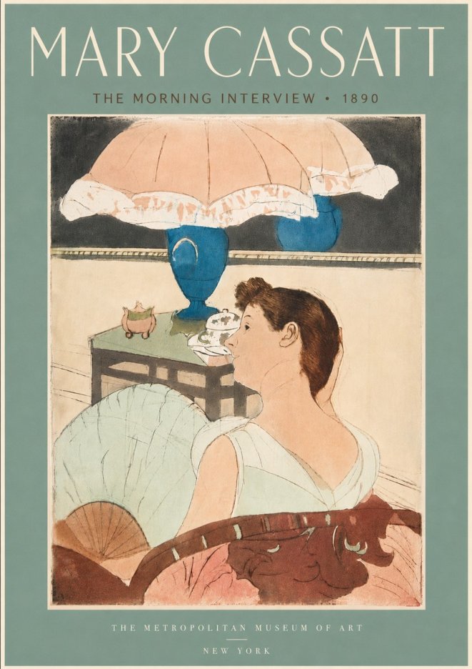 Mary Cassatt The Morning Interview No5 - Affiche