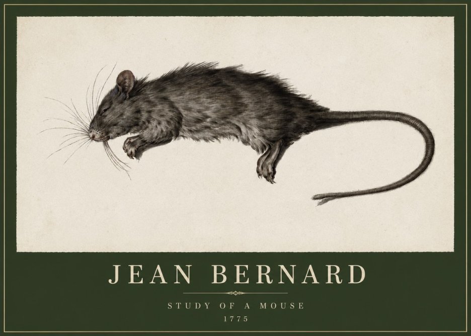 Jean Bernard Study of a Mouse II No2 - Affiche