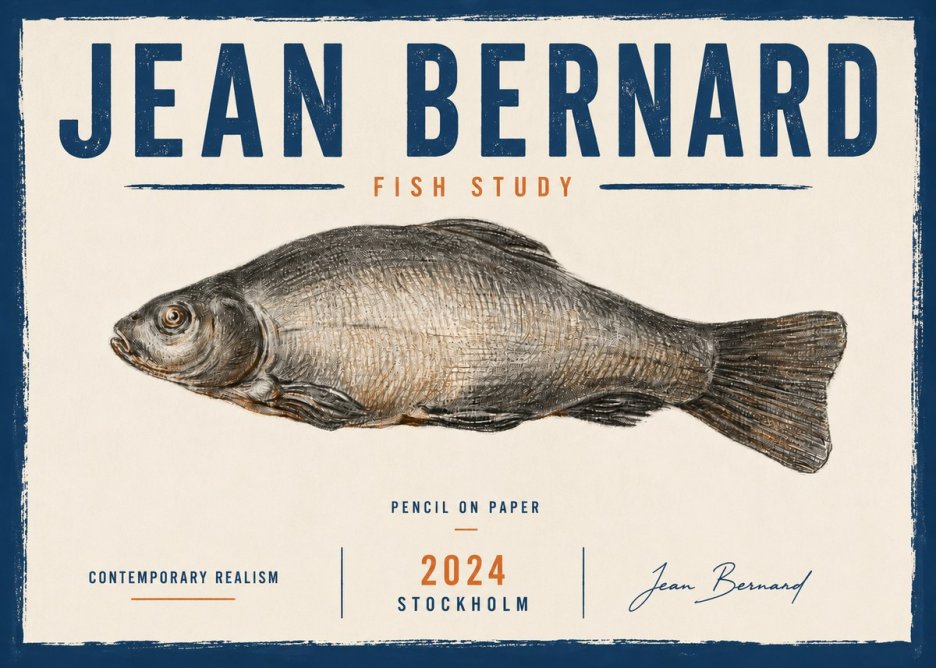 Jean Bernard Fish Study IV No6 - Affiche