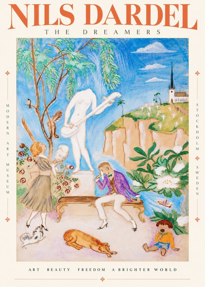 Nils Dardel The Song No6 - Affiche
