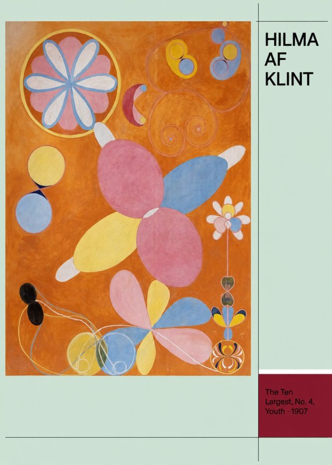 Hilma af Klint The Ten Largest, No. 4, Youth No4 - Affiche