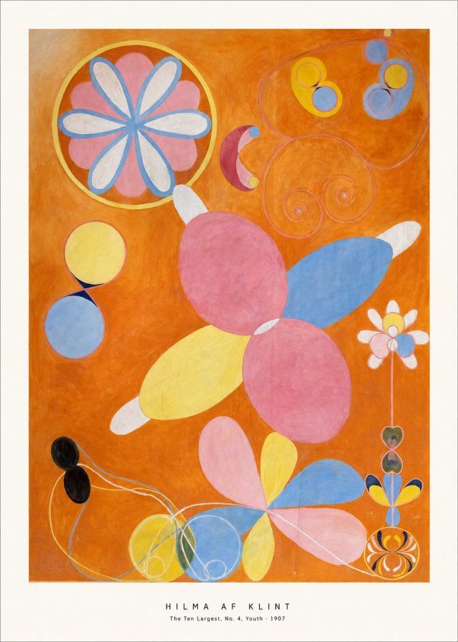 Hilma af Klint The Ten Largest, No. 4, Youth No6 - Affiche