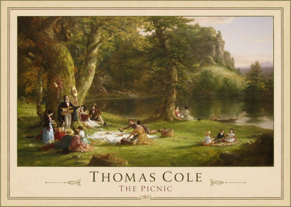 Thomas Cole The Picnic No3 - Affiche