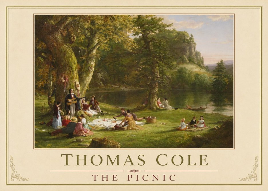 Thomas Cole The Picnic No4 - Affiche