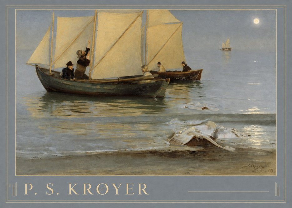 P.S. Krøyer A Ray Washed Ashore No1 - Affiche