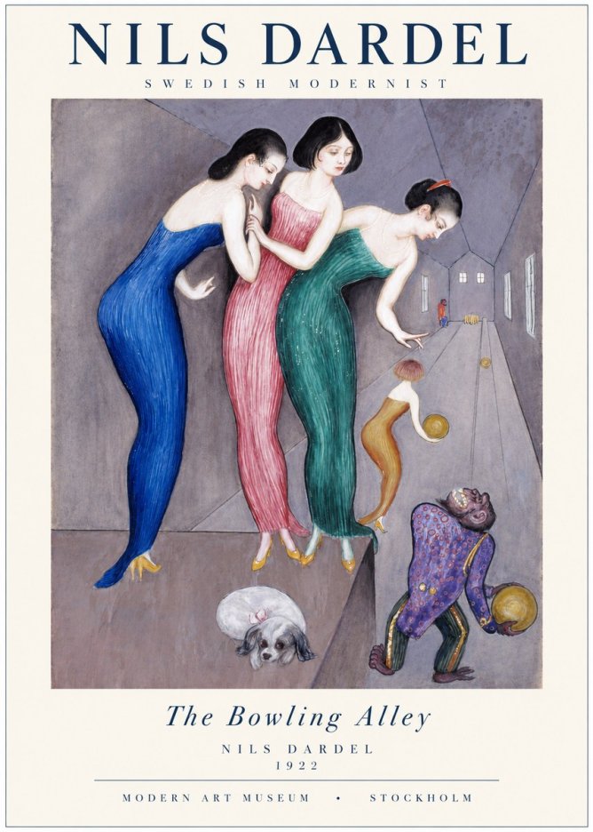 Nils Dardel Three Graces No2 - Affiche