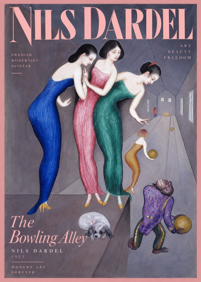 Nils Dardel Three Graces No3 - Affiche