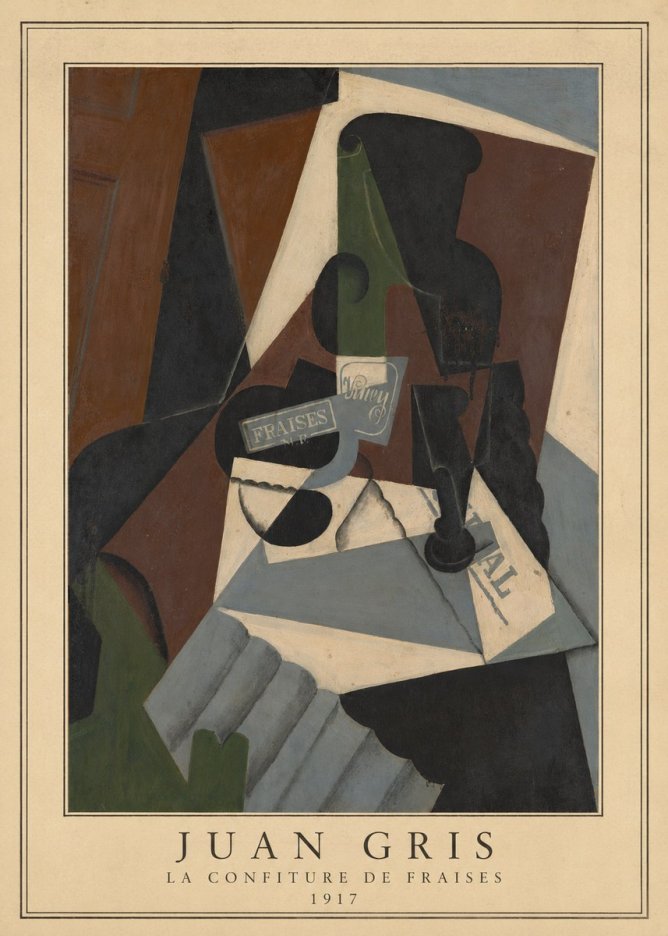 Juan Gris La Confiture De Fraises No4 - Affiche
