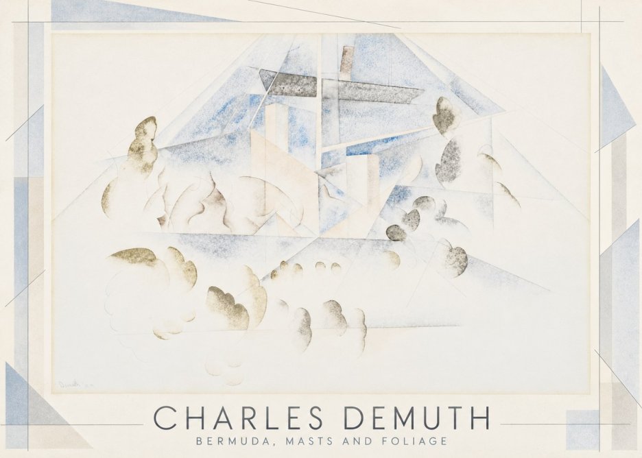 Charles Demuth Bermuda, Masts and Foliage No1 - Affiche