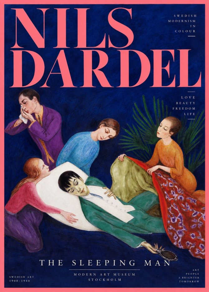Nils Dardel The Sleeping Man No2 - Affiche