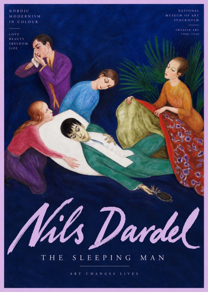 Nils Dardel The Sleeping Man No6 - Affiche