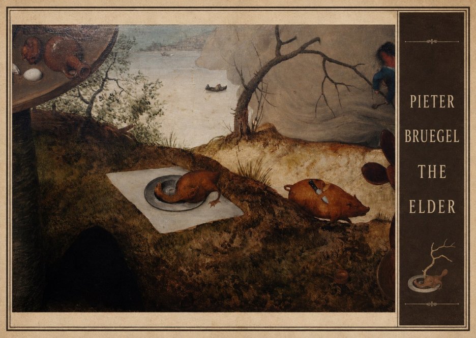 Pieter Bruegel The Pig Is Stabbed No4 - Affiche