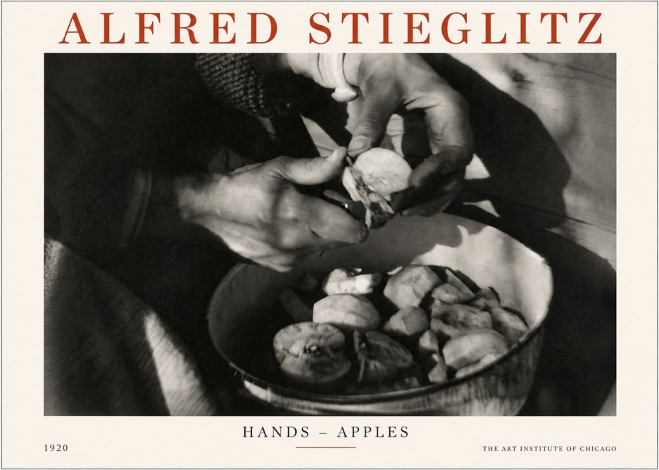 Alfred Stieglitz Hands - Apples No3 - Affiche