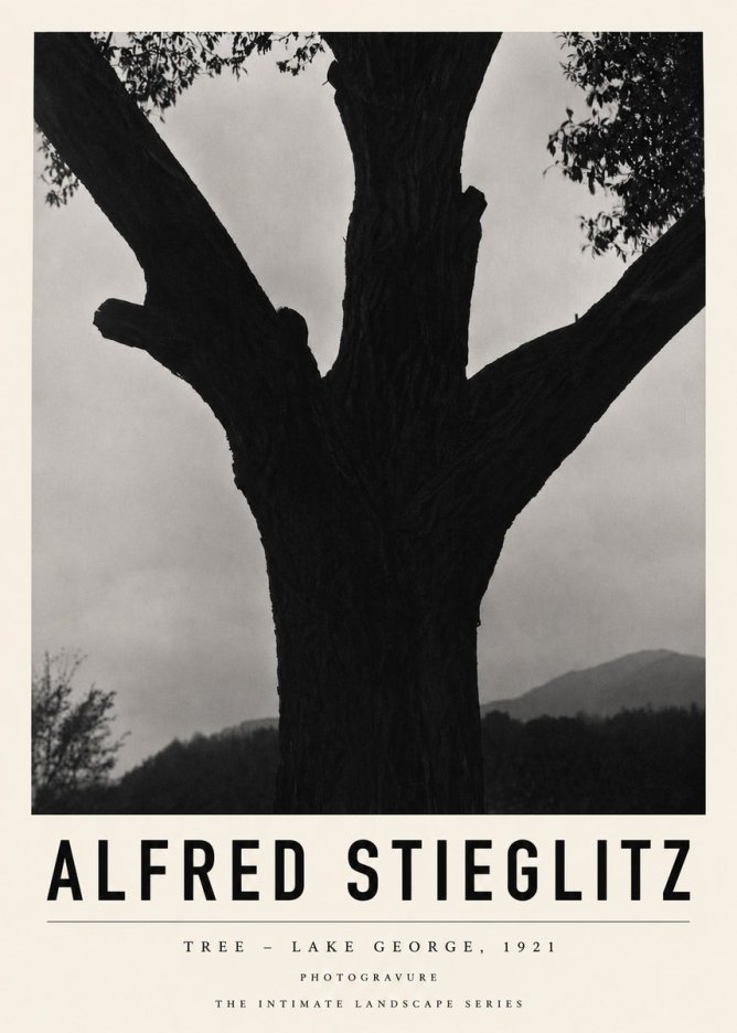 Alfred Stieglitz Tree - Lake George, 1921 No3 - Affiche