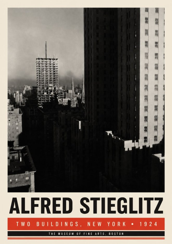 Alfred Stieglitz Two Buildings, New York No6 - Affiche