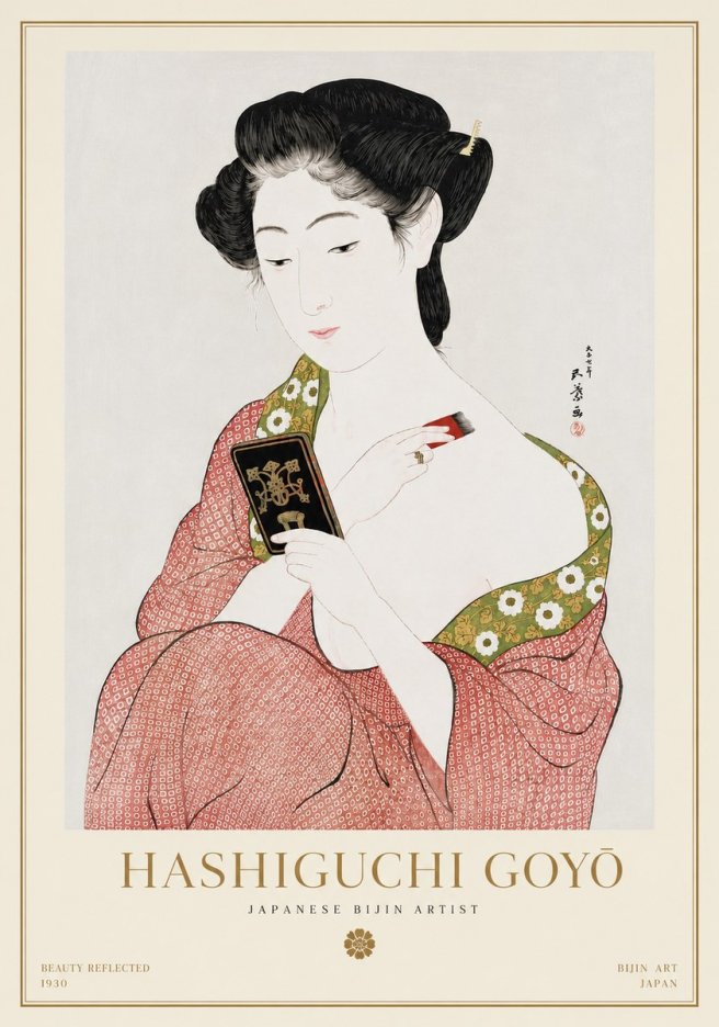 Hashiguchi Goyō Beauty Reflected No4 - Affiche