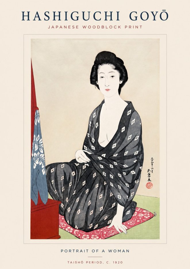 Hashiguchi Goyō Portrait of a Woman No1 - Affiche