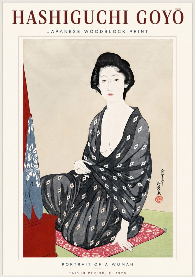 Hashiguchi Goyō Portrait of a Woman No4 - Affiche