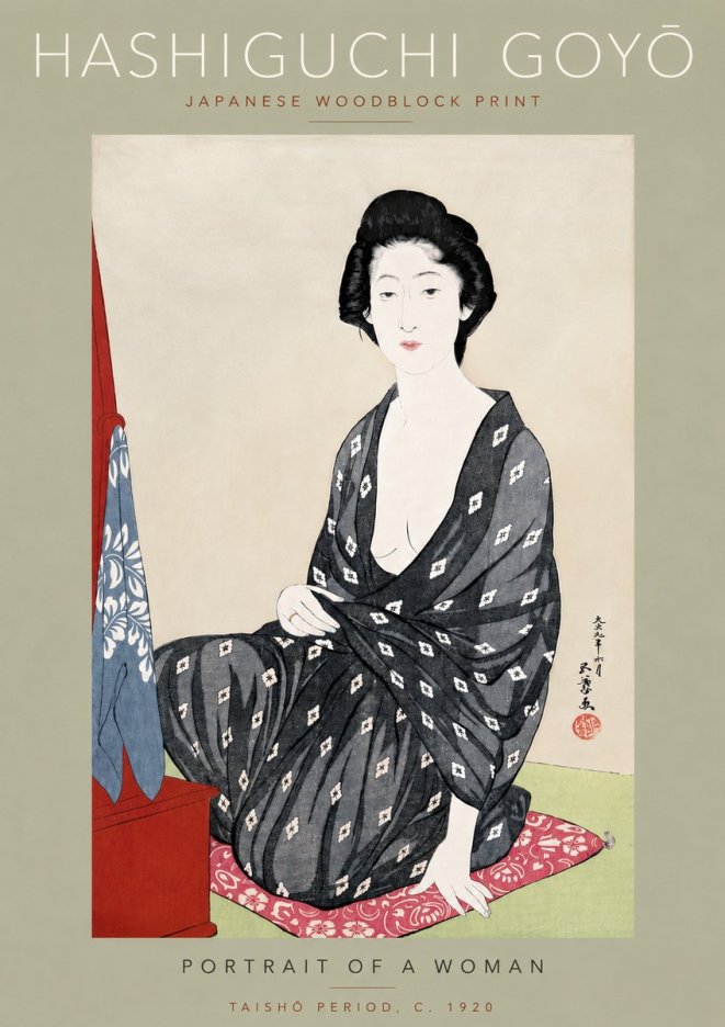 Hashiguchi Goyō Portrait of a Woman No5 - Affiche