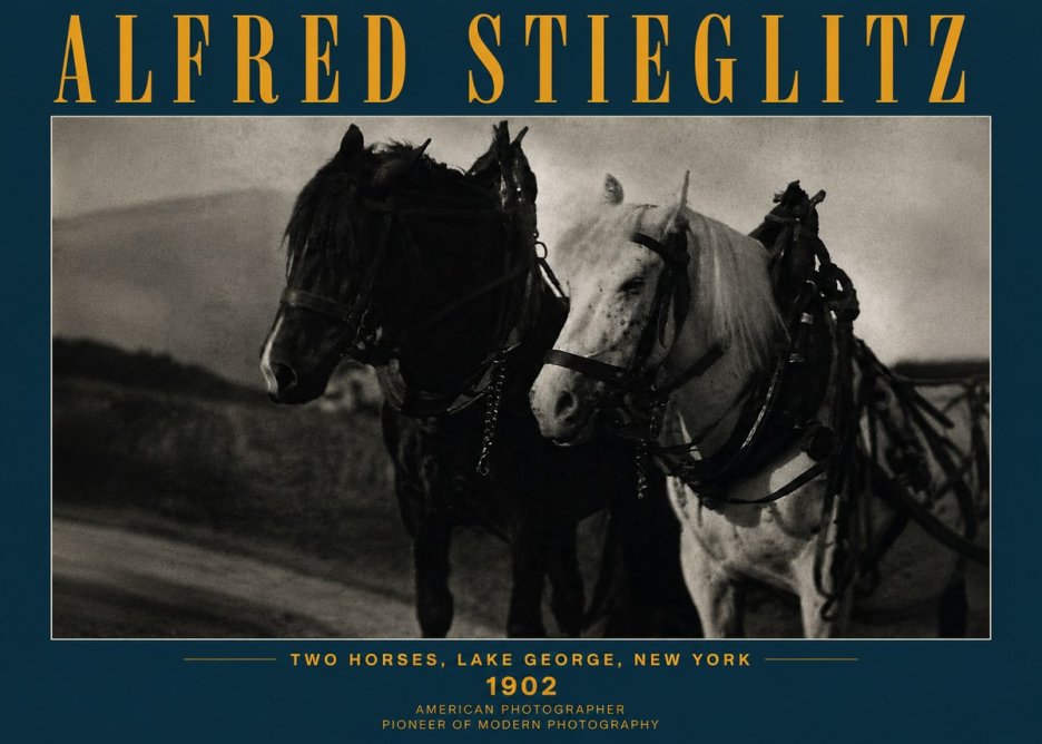 Alfred Stieglitz Two Horses, Lake George, New York No5 - Affiche