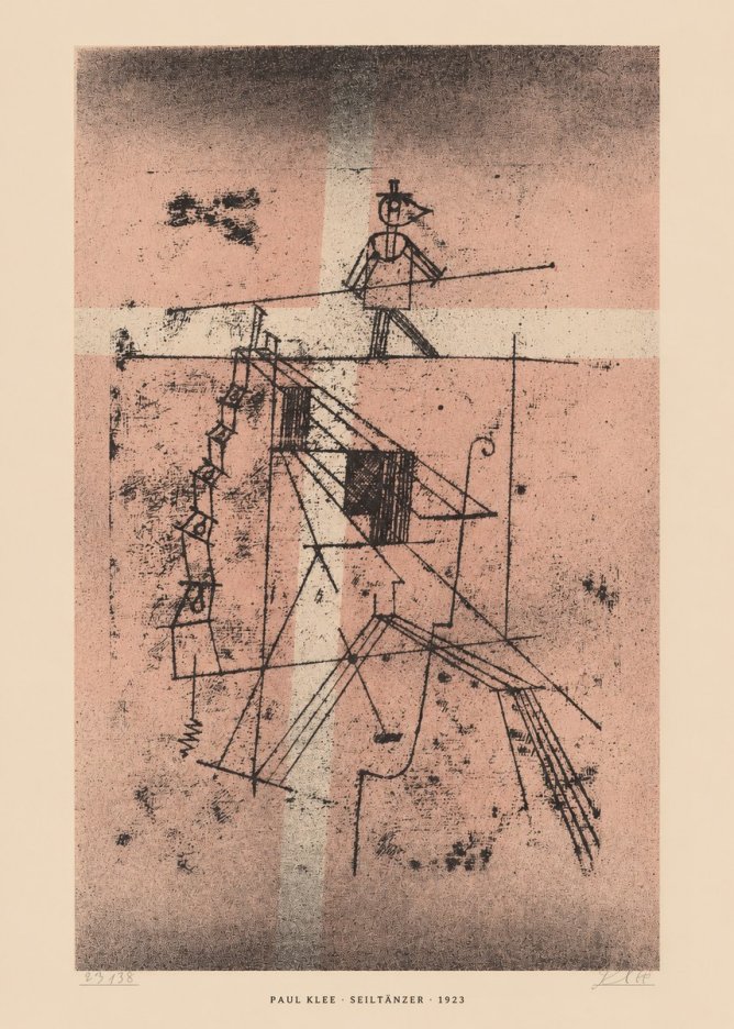 Paul Klee Seiltänzer III No6 - Affiche