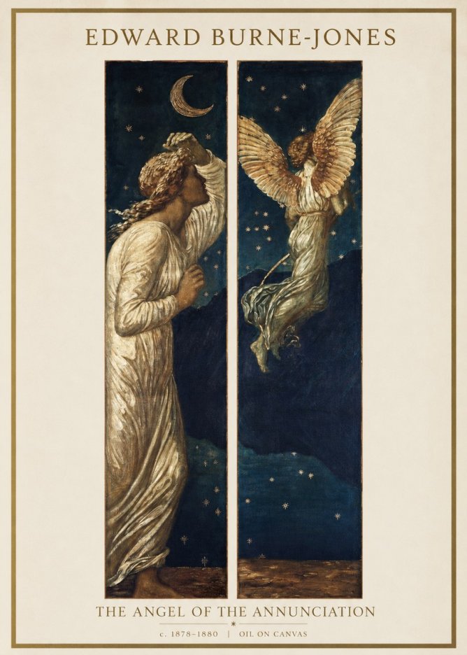 Edward Burne-Jones The Angel of the Annunciation No1 - Affiche