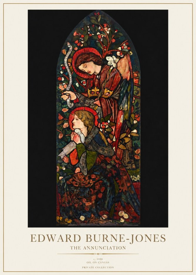 Edward Burne-Jones The Annunciation I No1 - Affiche