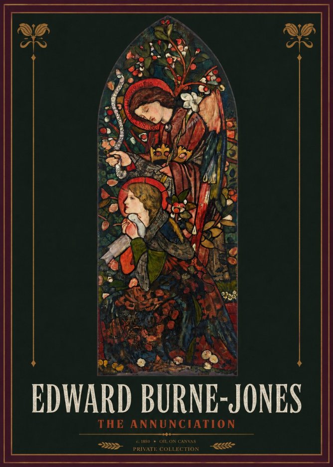 Edward Burne-Jones The Annunciation I No2 - Affiche