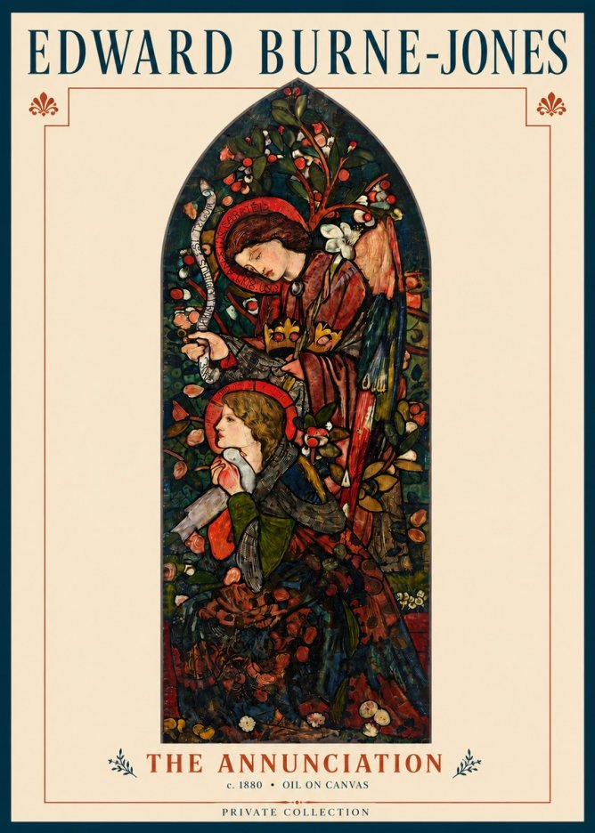 Edward Burne-Jones The Annunciation I No3 - Affiche