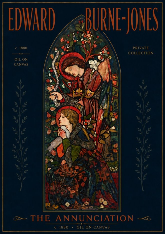 Edward Burne-Jones The Annunciation I No5 - Affiche