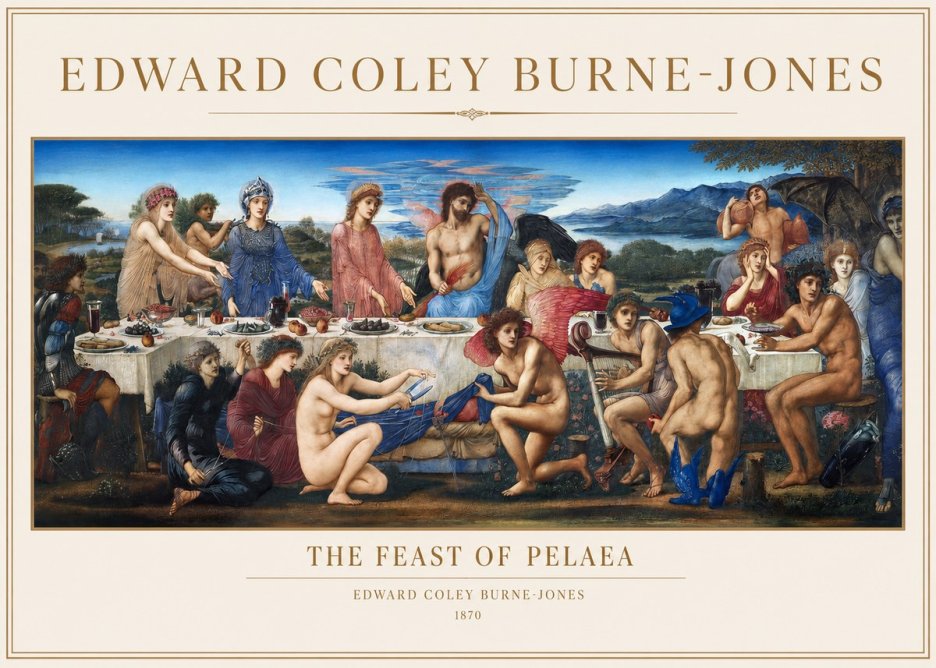 Edward Burne-Jones The Feast of Pelaea No1 - Affiche
