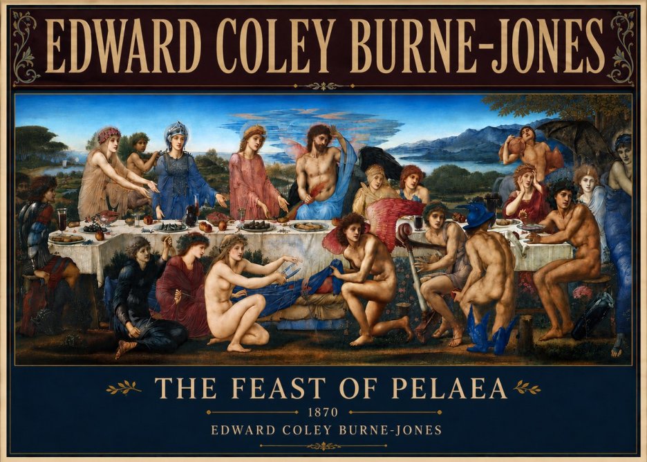 Edward Burne-Jones The Feast of Pelaea No4 - Affiche