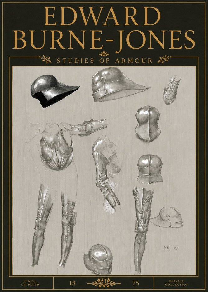 Edward Burne-Jones Studies of Armour No5 - Affiche