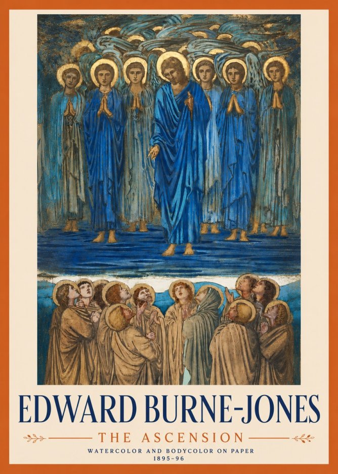 Edward Burne-Jones The Ascension No4 - Affiche