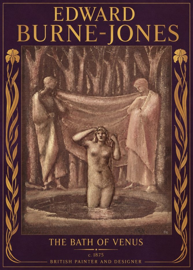 Edward Burne-Jones The Bath of Venus No2 - Affiche