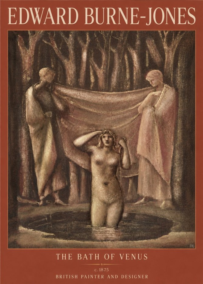 Edward Burne-Jones The Bath of Venus No4 - Affiche