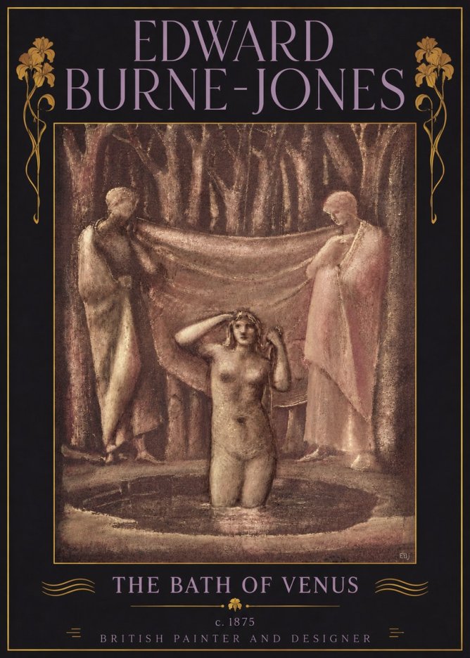 Edward Burne-Jones The Bath of Venus No5 - Affiche