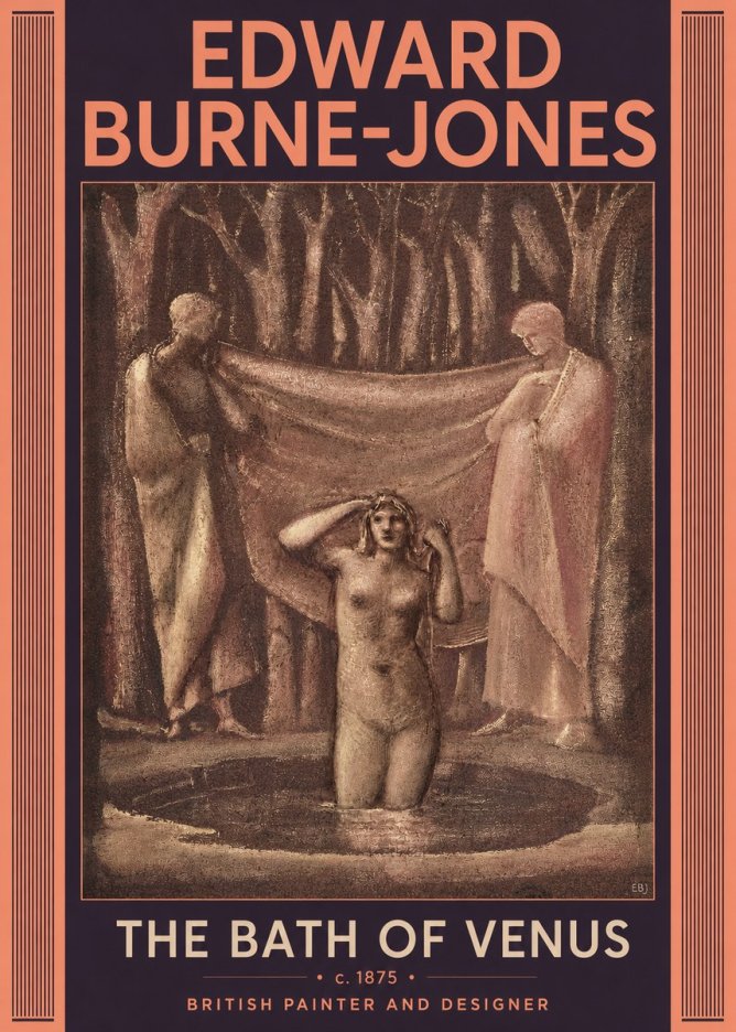 Edward Burne-Jones The Bath of Venus No6 - Affiche