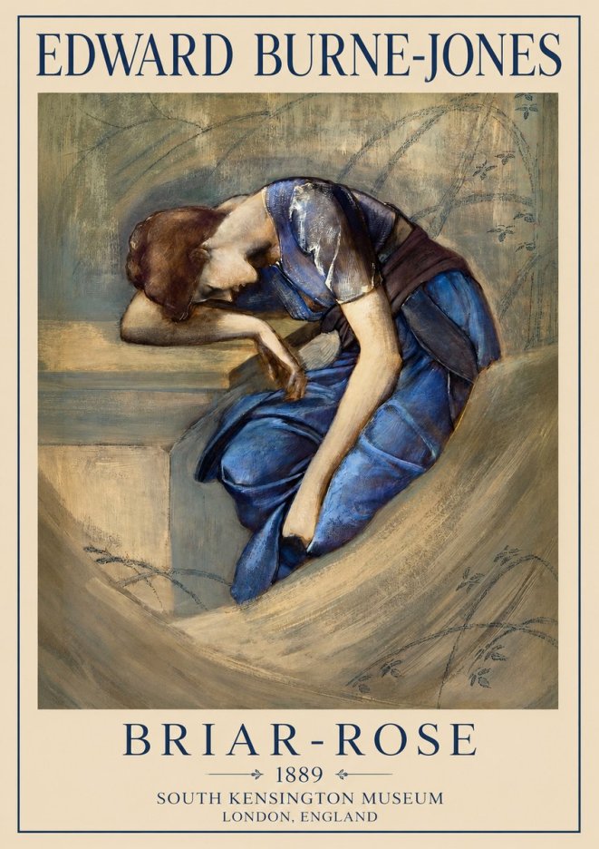 Edward Burne-Jones Briar-rose No1 - Affiche
