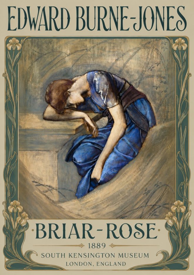 Edward Burne-Jones Briar-rose No6 - Affiche