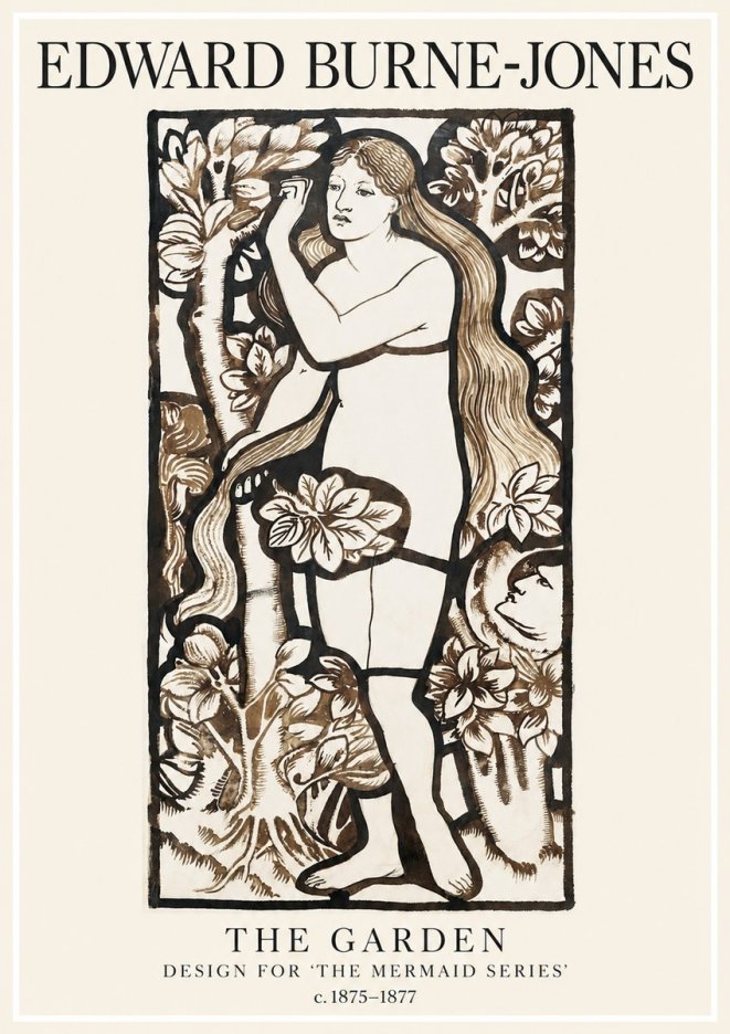 Edward Burne-Jones The Garden No1 - Affiche